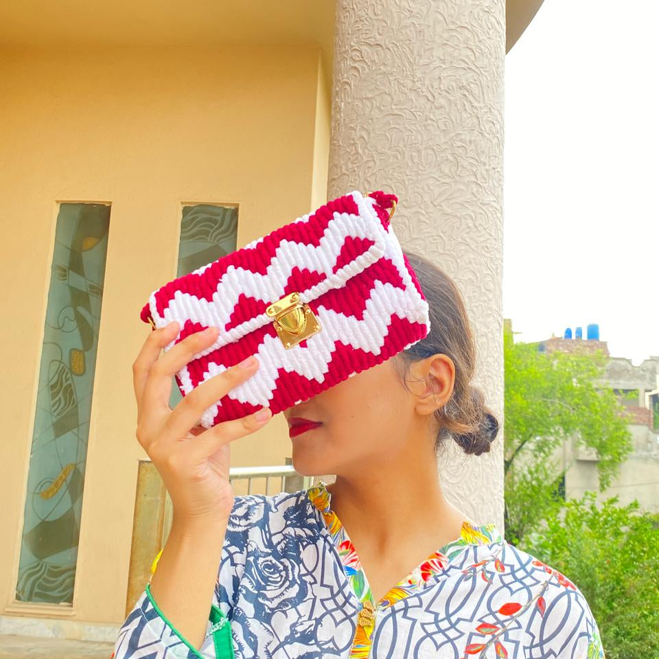 CHERRY SWIRL CROCHET HERBAGS