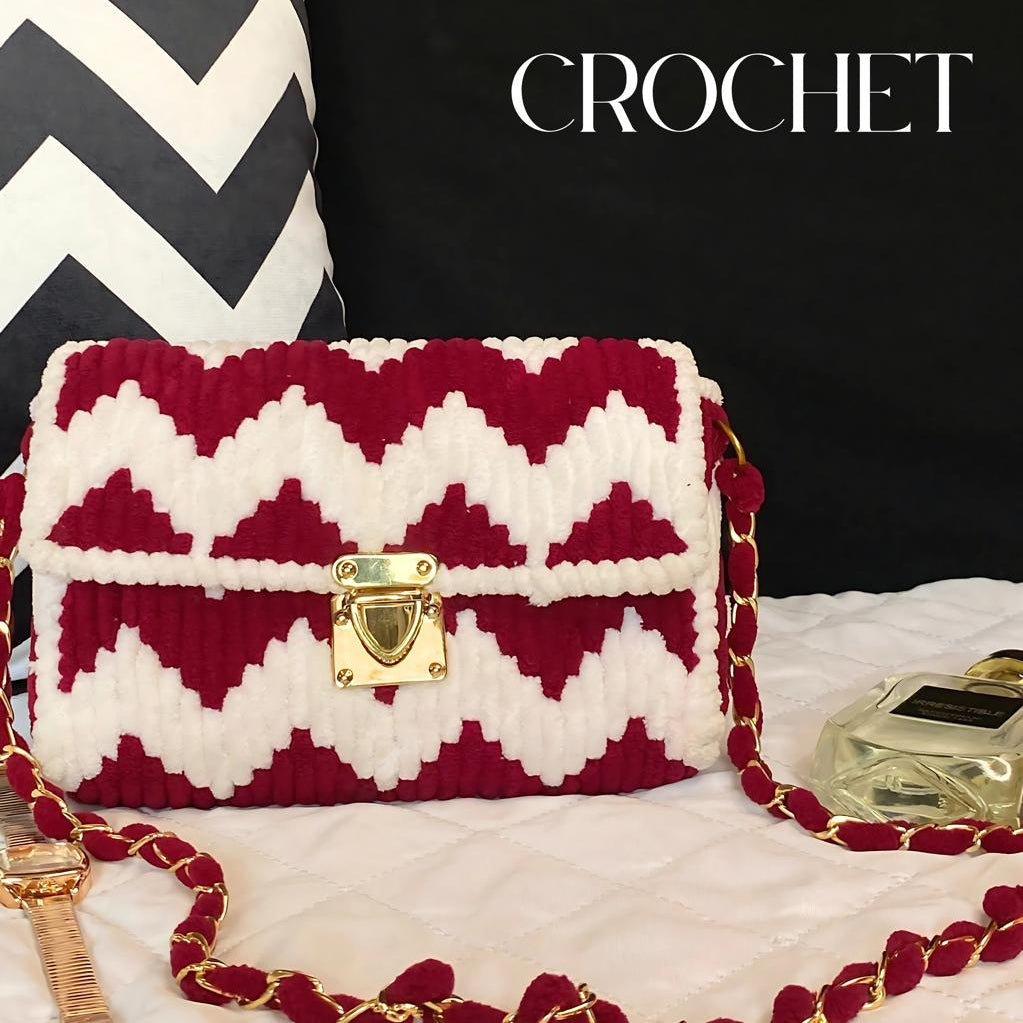 CHERRY SWIRL CROCHET HERBAGS