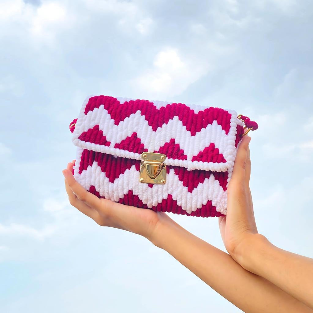 CHERRY SWIRL CROCHET HERBAGS